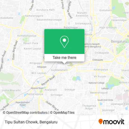 Tipu Sultan Chowk map