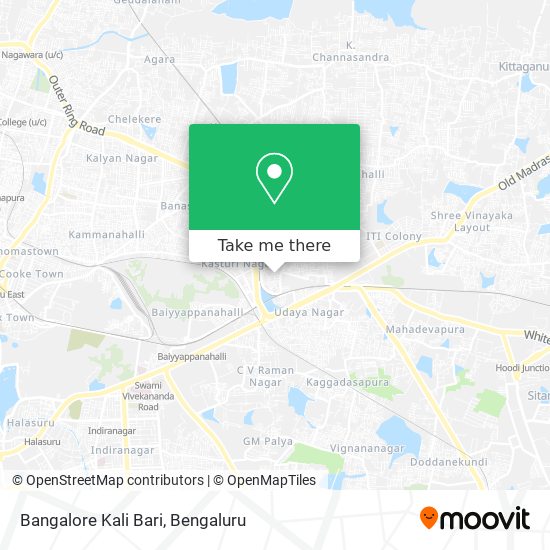 Bangalore Kali Bari map