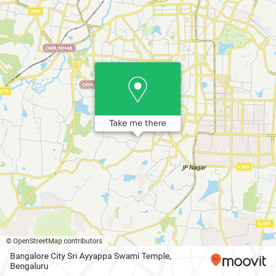 Bangalore City Sri Ayyappa Swami Temple map