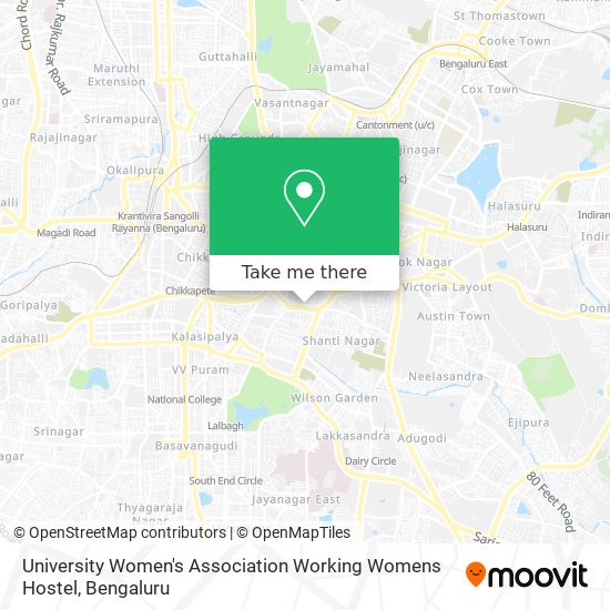 University Women's Association Working Womens Hostel map