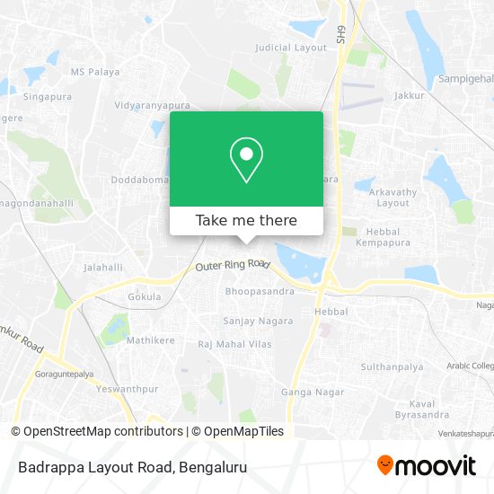 Badrappa Layout Road map