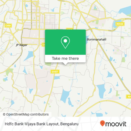 Hdfc Bank-Vijaya Bank Layout map