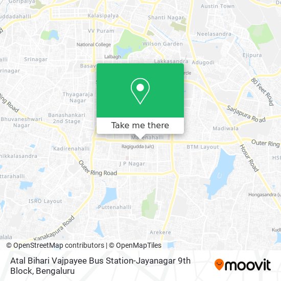 Atal Bihari Vajpayee Bus Station-Jayanagar 9th Block map