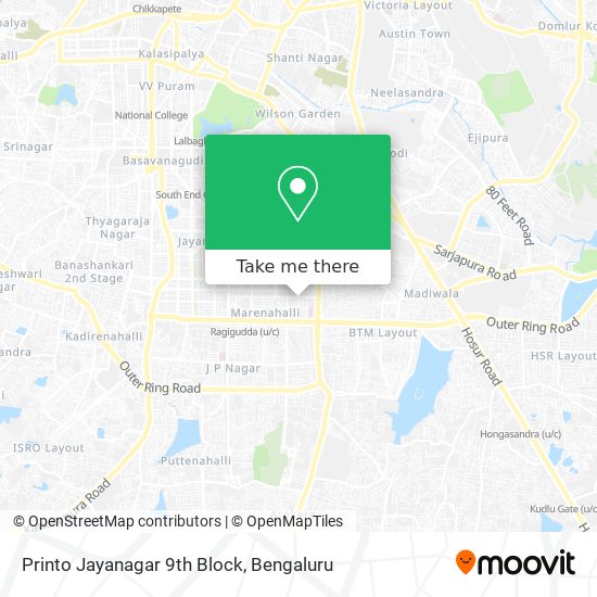 Printo Jayanagar 9th Block map