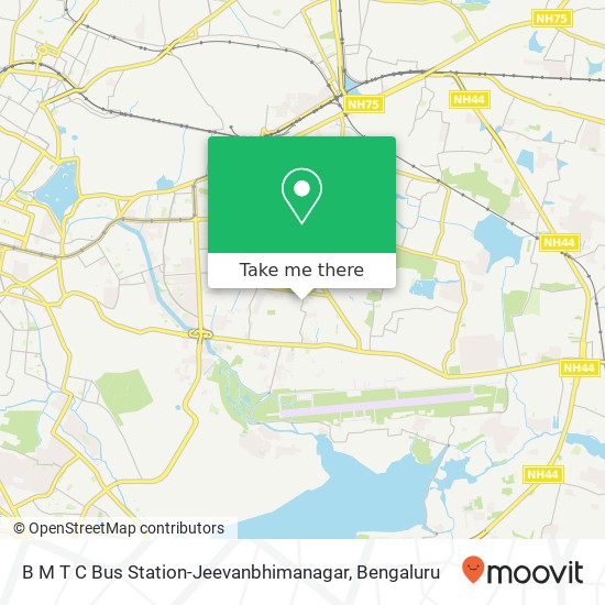 B M T C Bus Station-Jeevanbhimanagar map