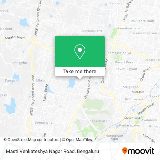 Masti Venkateshya Nagar Road map