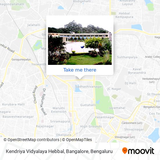 Kendriya Vidyalaya Hebbal, Bangalore map
