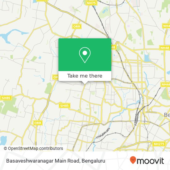Basaveshwaranagar Main Road map