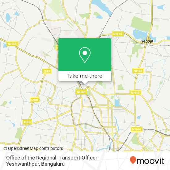 Office of the Regional Transport Officer-Yeshwanthpur map