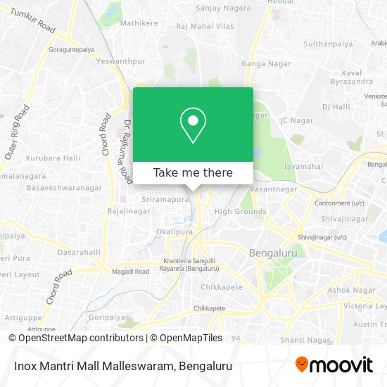 Inox Mantri Mall Malleswaram map