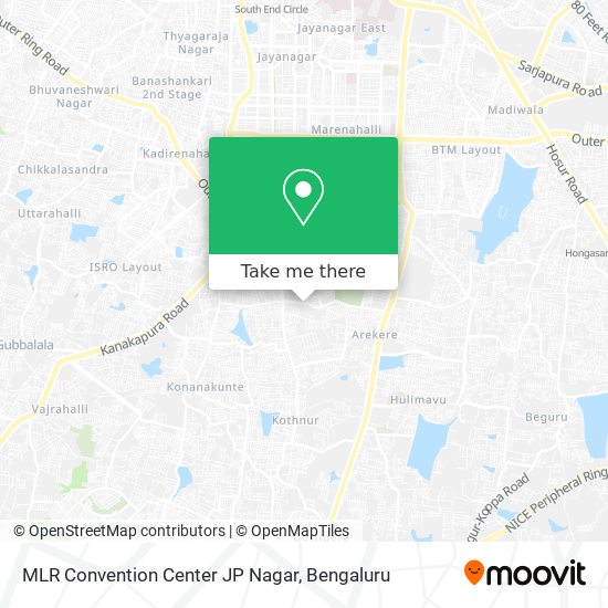 MLR Convention Center JP Nagar map