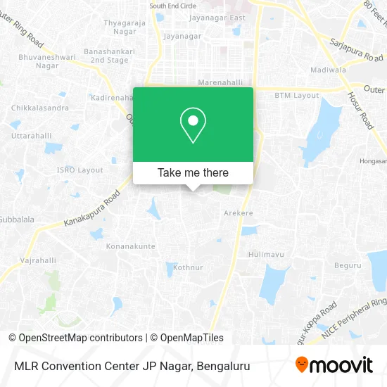 MLR Convention Center JP Nagar map