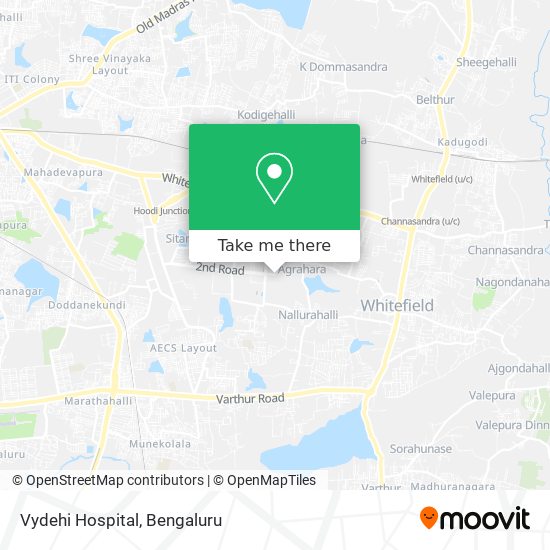 Vydehi Hospital map