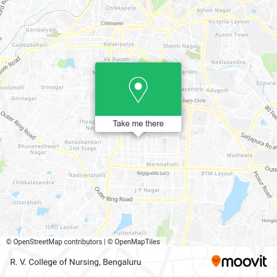 R. V. College of Nursing map