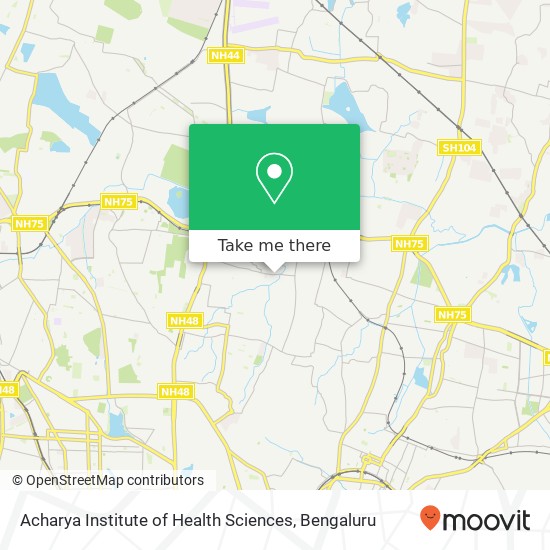 Acharya Institute of Health Sciences map