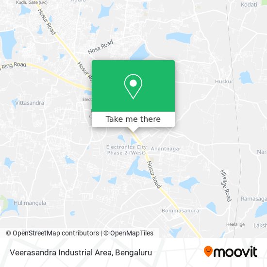 Veerasandra Industrial Area map