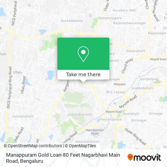 Manappuram Gold Loan-80 Feet Nagarbhavi Main Road map