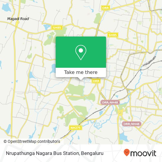 Nrupathunga Nagara Bus Station map