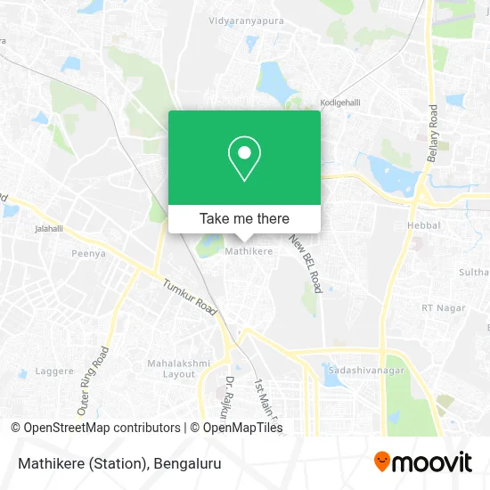 Mathikere (Station) map