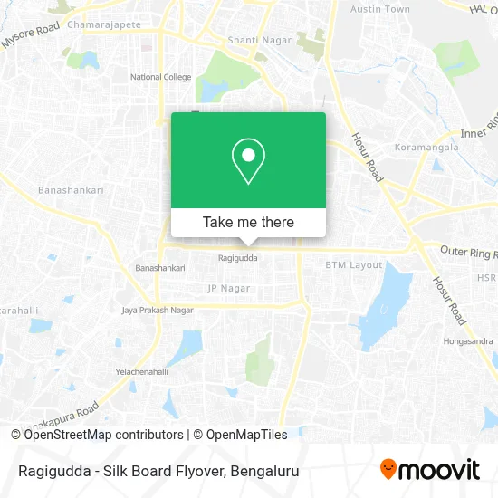 Ragigudda - Silk Board Flyover map