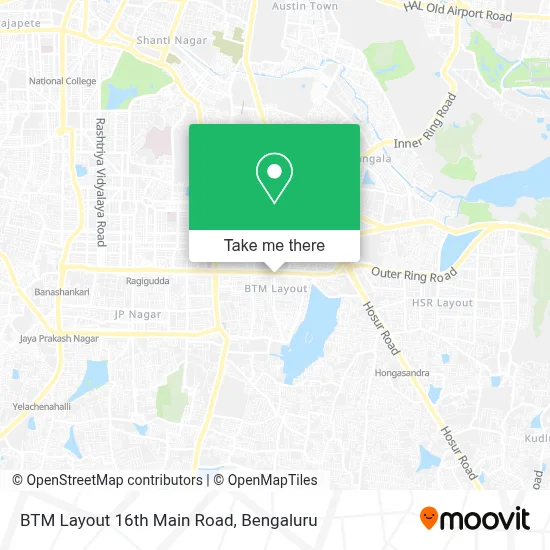 BTM Layout 16th Main Road map