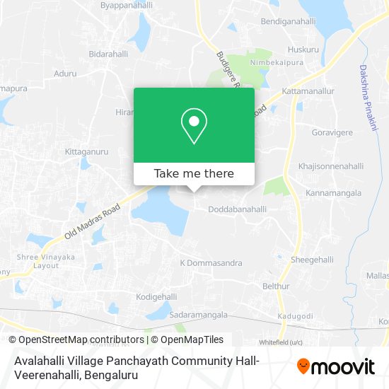 Avalahalli Village Panchayath Community Hall-Veerenahalli map