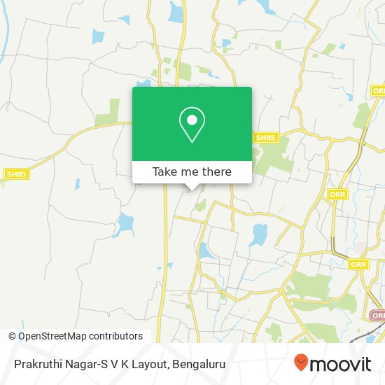 Prakruthi Nagar-S V K Layout map