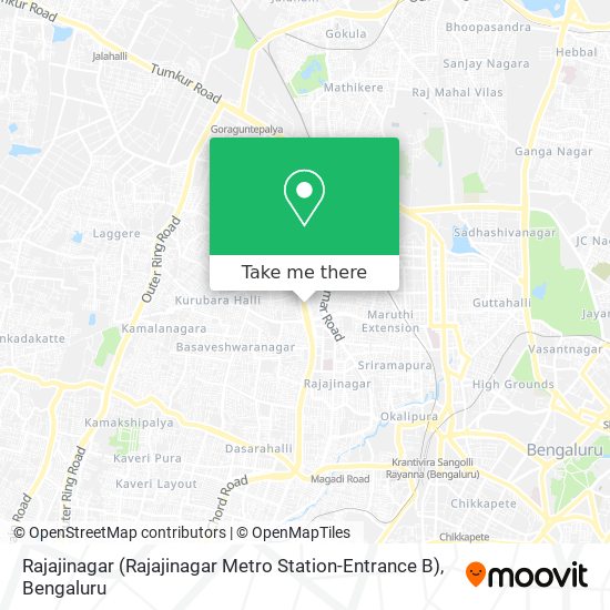 Rajajinagar (Rajajinagar Metro Station-Entrance B) map