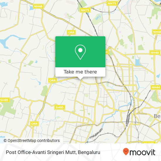 Post Office-Avanti Sringeri Mutt map