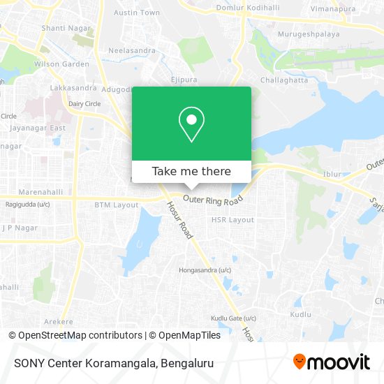 SONY Center Koramangala map