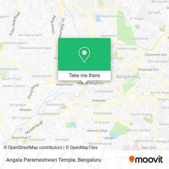 Angala Parameshwari Temple map