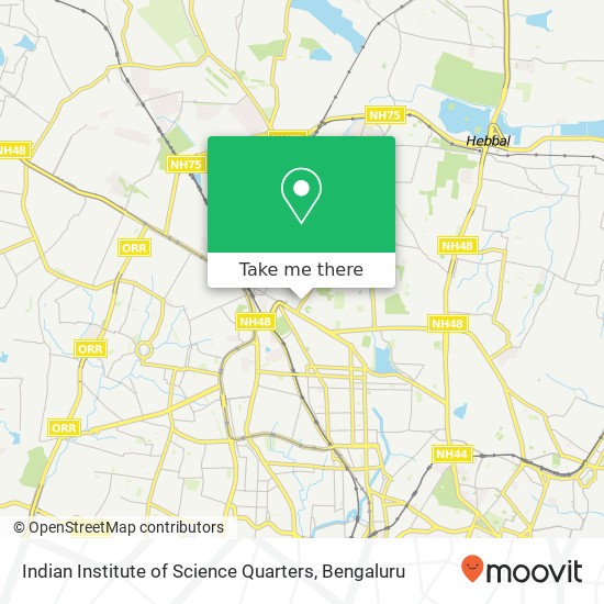 Indian Institute of Science Quarters map