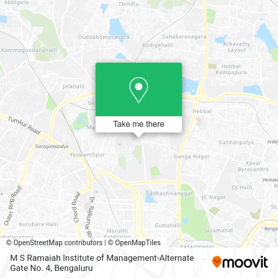 M S Ramaiah Institute of Management-Alternate Gate No. 4 map