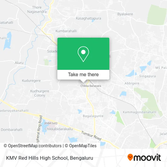 KMV Red Hills High School map