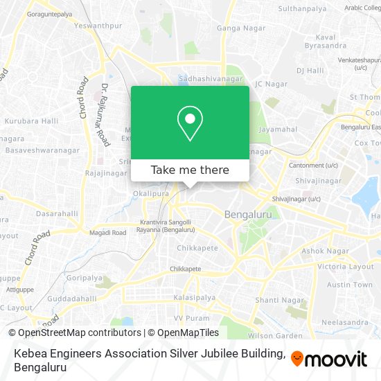 Kebea Engineers Association Silver Jubilee Building map
