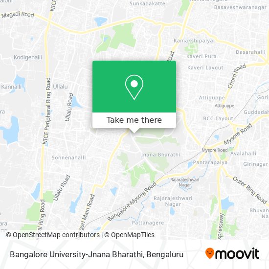 Bangalore University-Jnana Bharathi map