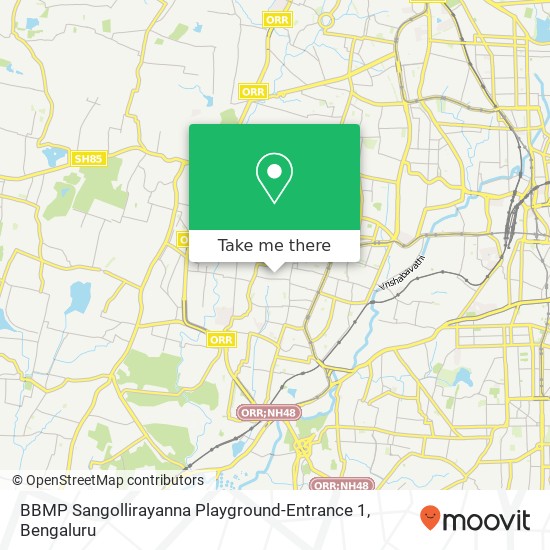 BBMP Sangollirayanna Playground-Entrance 1 map