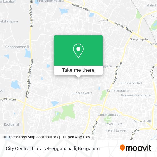 City Central Library-Hegganahalli map