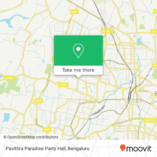 Pavithra Paradise Party Hall map