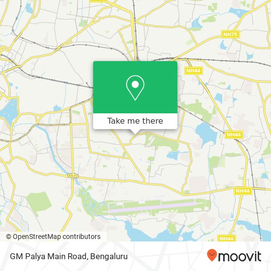 GM Palya Main Road map