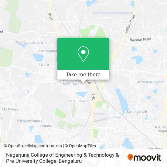 Nagarjuna College of Engineering & Technology & Pre-University College map