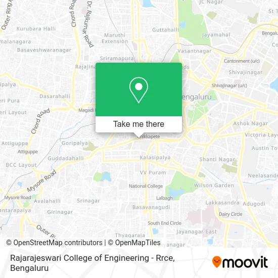 Rajarajeswari College of Engineering - Rrce map