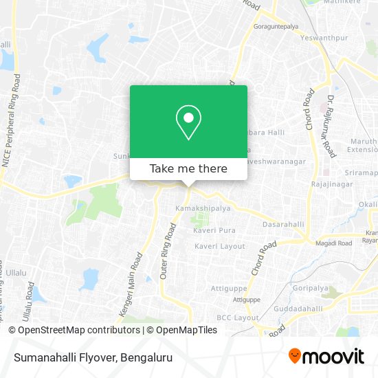 Sumanahalli Flyover map