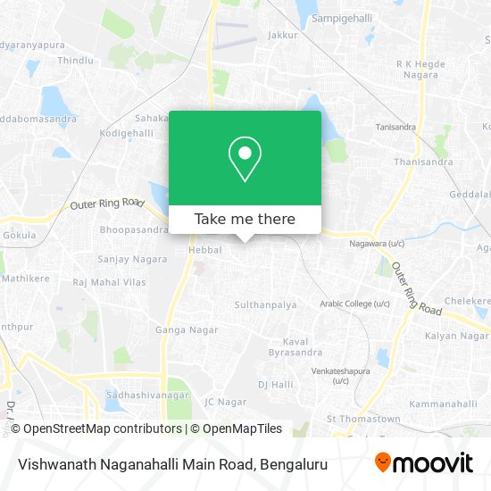 Vishwanath Naganahalli Main Road map