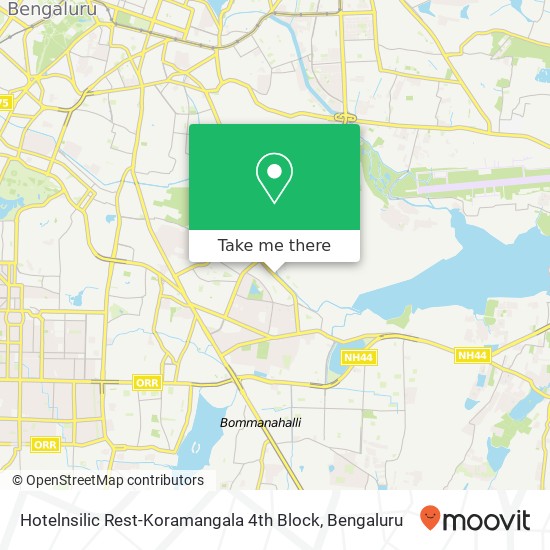 Hotelnsilic Rest-Koramangala 4th Block map