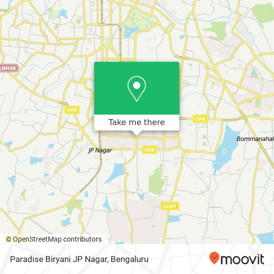 Paradise Biryani JP Nagar map