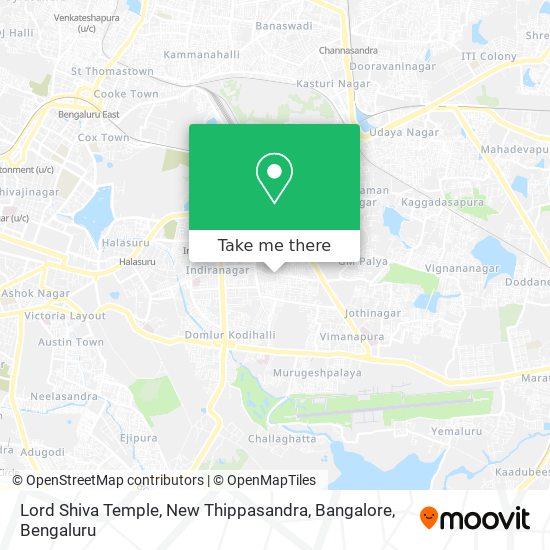 Lord Shiva Temple, New Thippasandra, Bangalore map