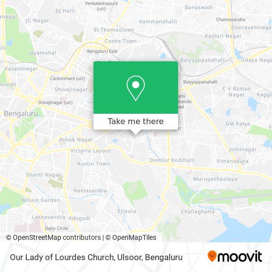 Our Lady of Lourdes Church, Ulsoor map