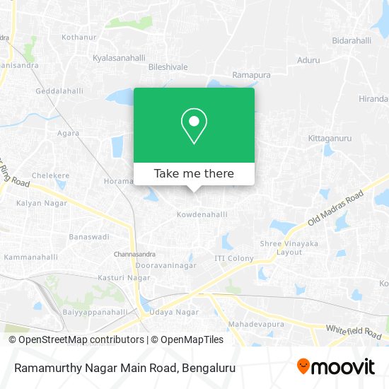 Ramamurthy Nagar Main Road map