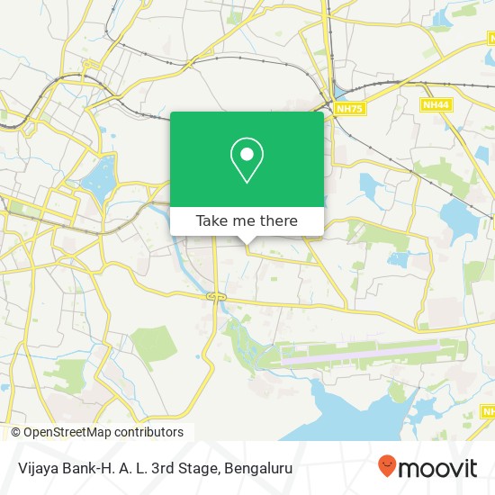 Vijaya Bank-H. A. L. 3rd Stage map